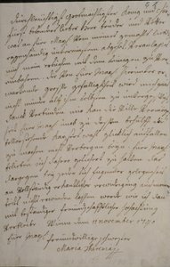 A letter from Maria Theresa to King Frederick II asking for his support for the imperial election of her husband Francis I, 11th November 1740